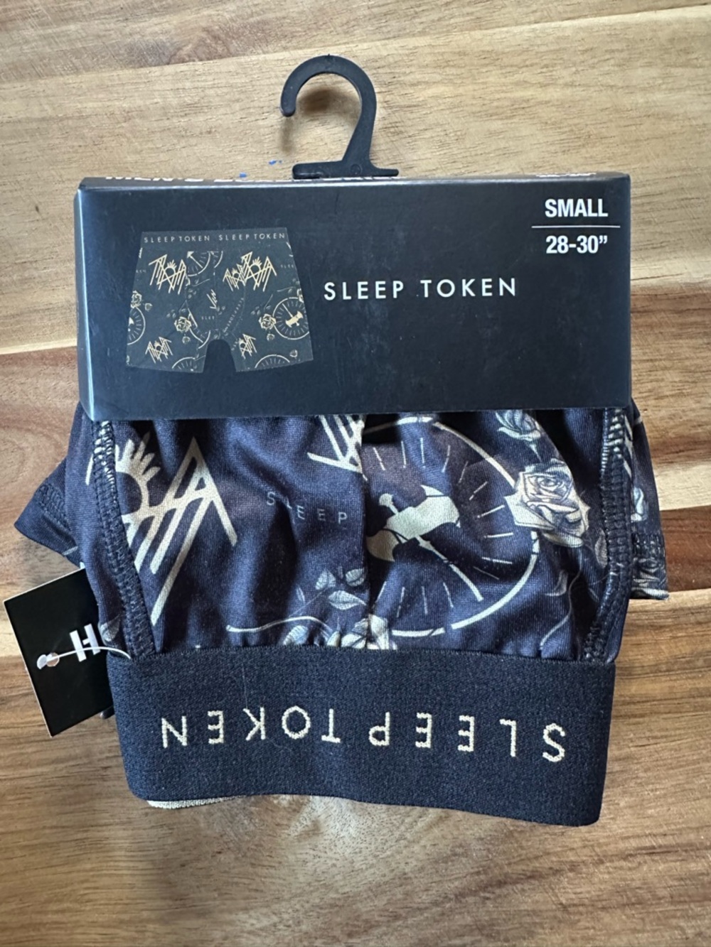 New Hot Topic Sleep Token Graphic Boxer Briefs in Black and Cream S